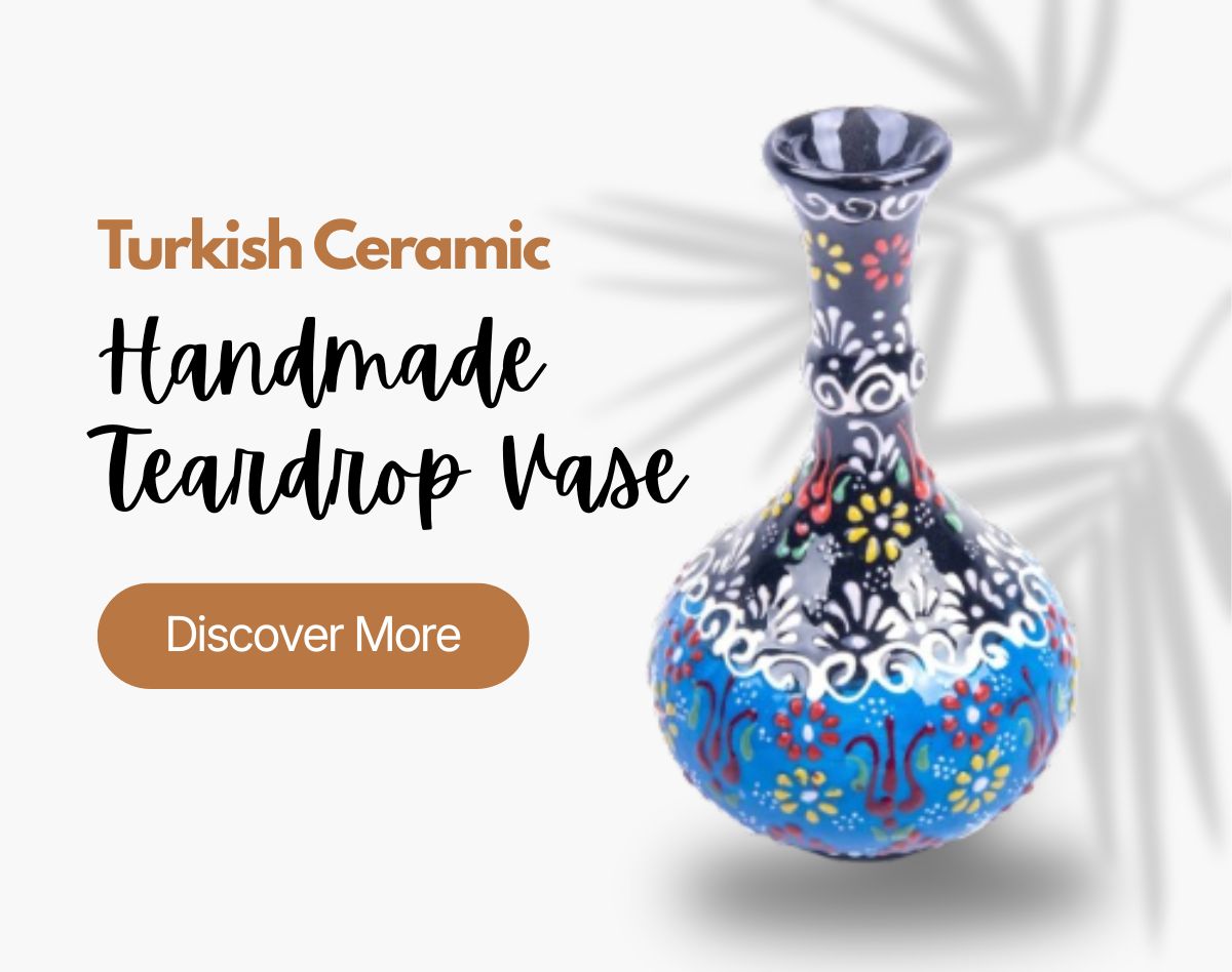 Turkish Ceramic Handmade Teardrop Vase (1)